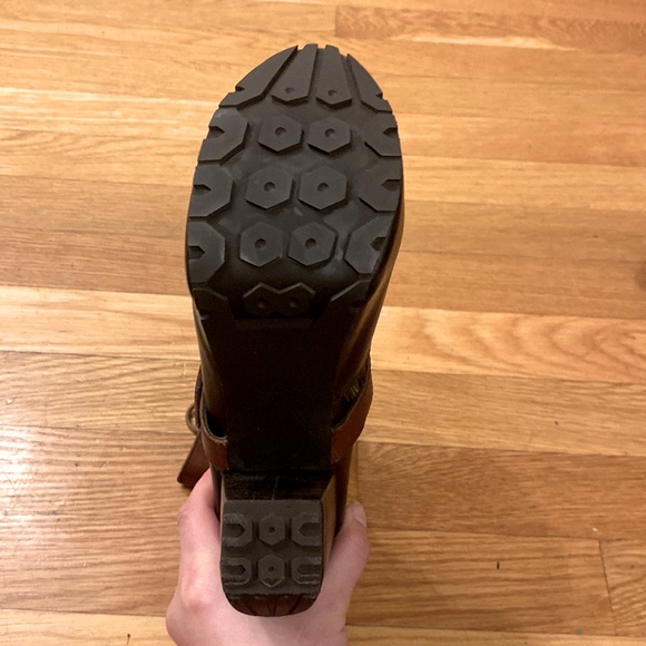 Real leather platform lace up black boot by Miista size 8.5 - Picture 5 of 6